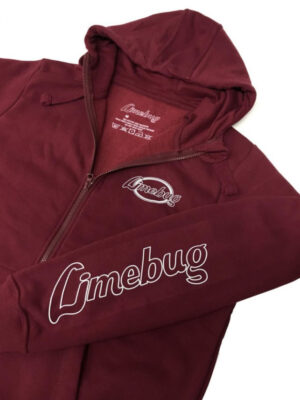 Limebug Official Burgundy 2019 Premium Team Zip Up Hoody / Hoodie