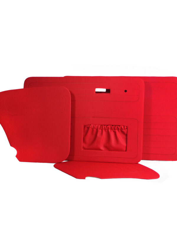 T1 1966-85 Beetle Complete Door Card Kit, Red