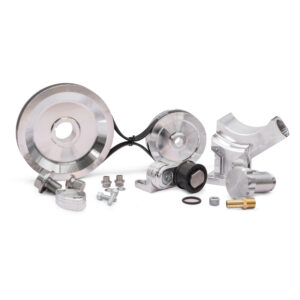 MST Serpentine Pulley Kit, Billet Alt / Gen Stand and Fuel Pump Block off Billet Bundle Kit, Silver