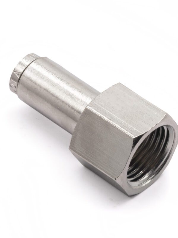 3/8" NPT(F) to 1/4" Air Line Push Connect Straight Fitting, DOT