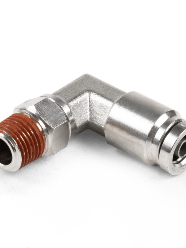 1/8" NPT to 1/4" Push Lock PTC Air Line 90 Degree Fitting, DOT