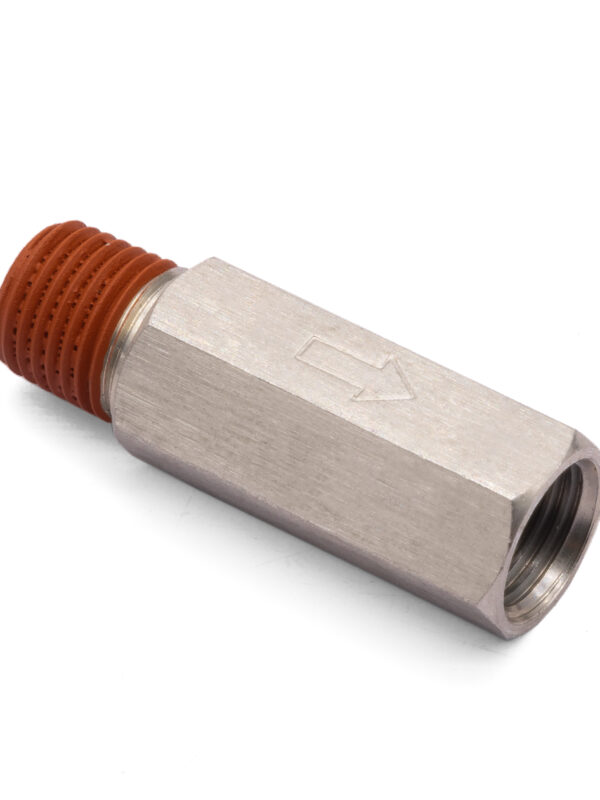 1/4" Male to 1/4" Female NPT Nickel Plated Check Valve