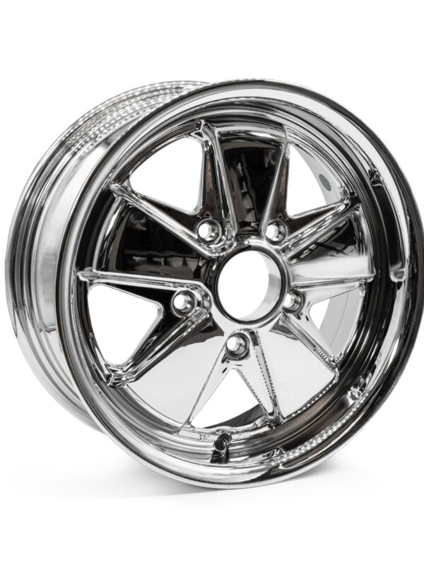 15 x 6 Flat 4 Fuchs Chrome Alloy Wheels 5x130 PCD ET35 (Each)