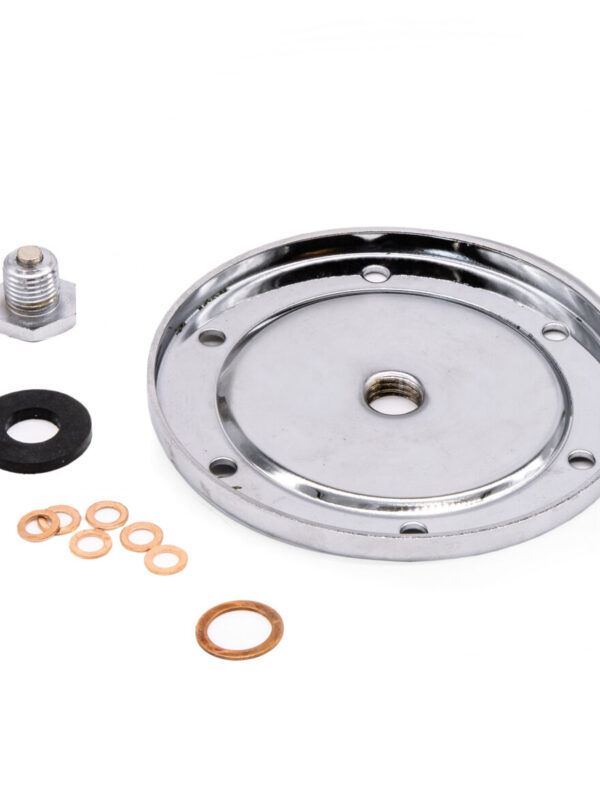 Chrome Oil Sump Plate Cover, with Drain Plug
