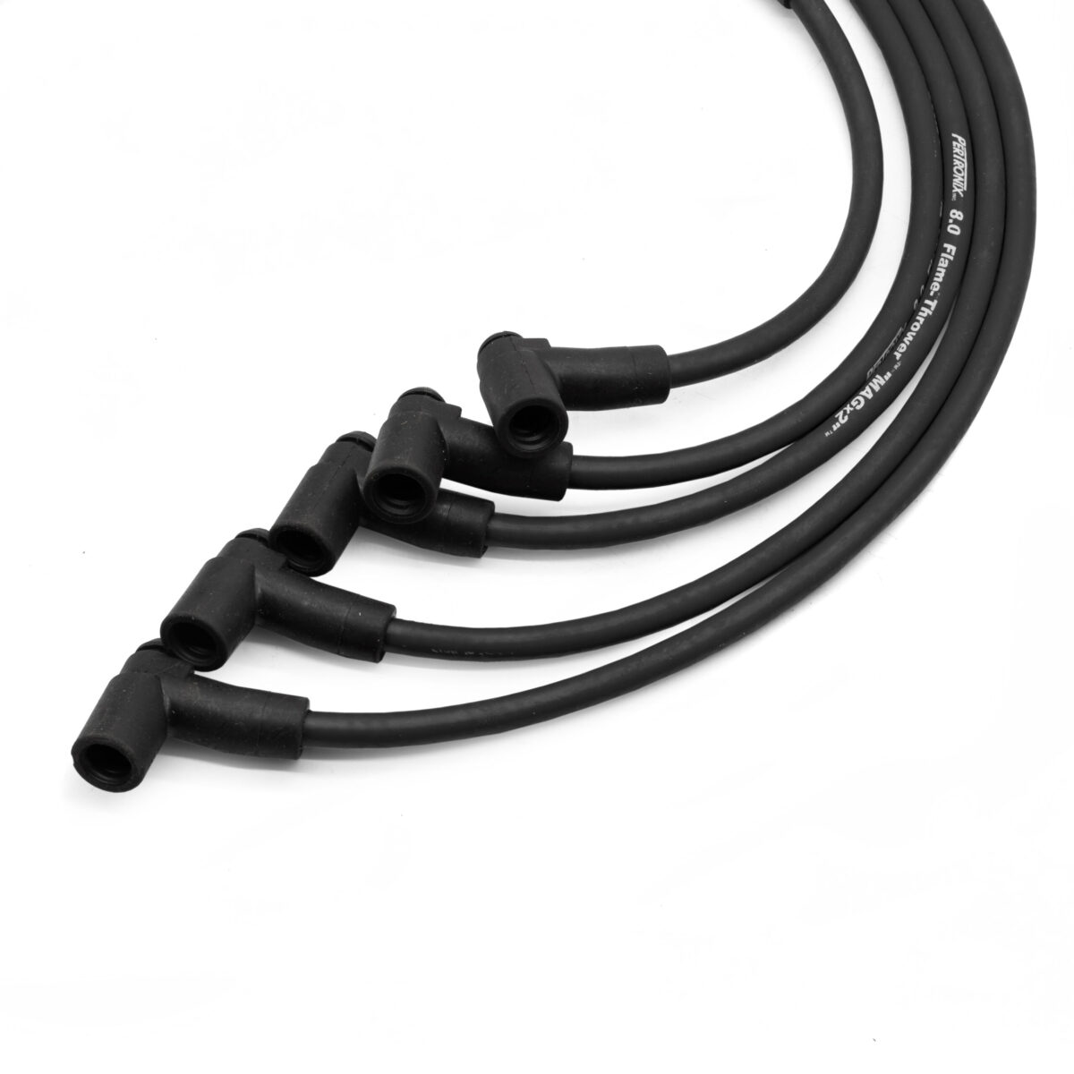 Type 1 Billet / MSD Pertronix Black 8mm Flamethrower HT Leads Set