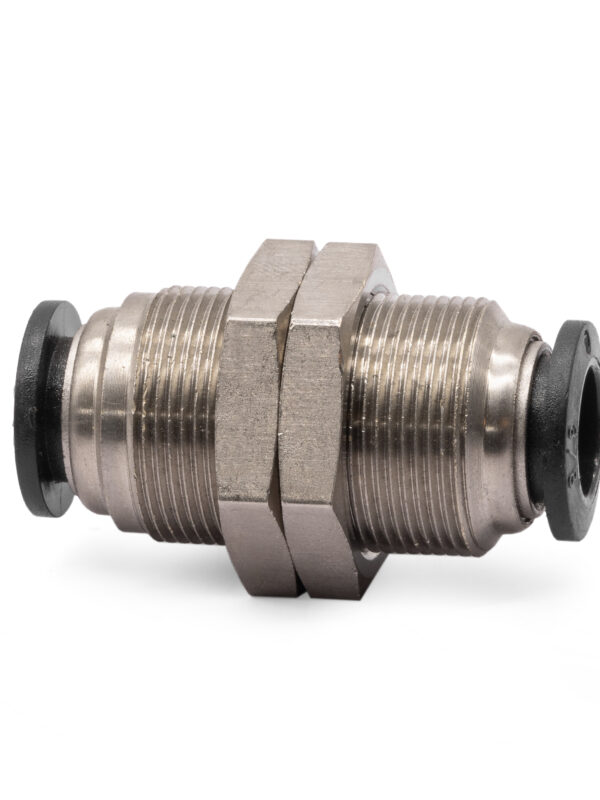 3/8" BulkHead Push Lock PTC Air Line Fitting