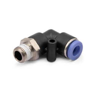 1/8" NPT to 1/4" Push Lock PTC Air Line 90 Degree Fitting1/8" NPT to 1/4" Push Lock PTC Air Line 90 Degree Fitting
