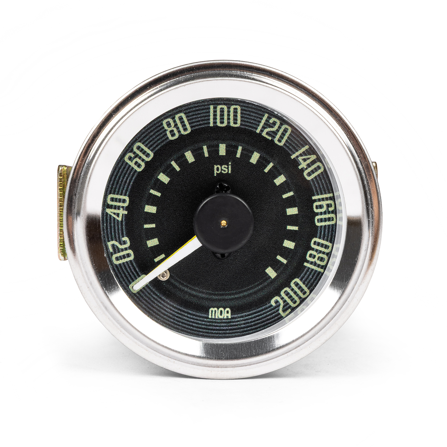 MOA 2" Dual Needle Air Pressure Gauge 200PSI (2-Valve), White Face