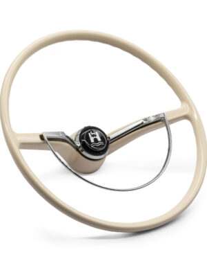 Beetle 1961-1971 Ivory Steering Wheel w/ Chrome D Ring