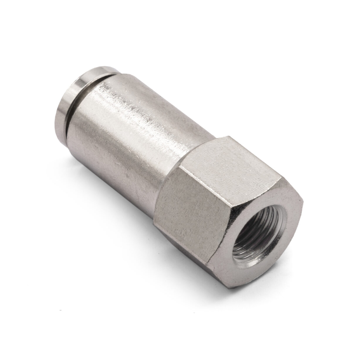 1/8" NPT(F) to 3/8" Push Lock PTC Air Line Straight Fitting