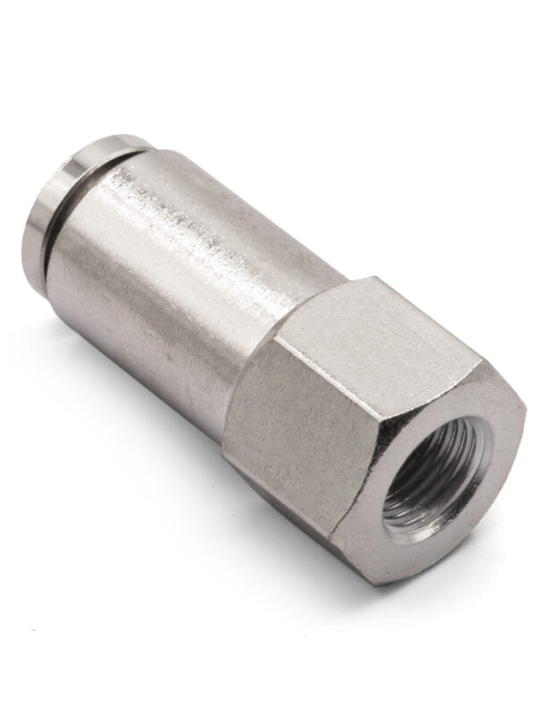 1/8" NPT(F) to 3/8" Push Lock PTC Air Line Straight Fitting
