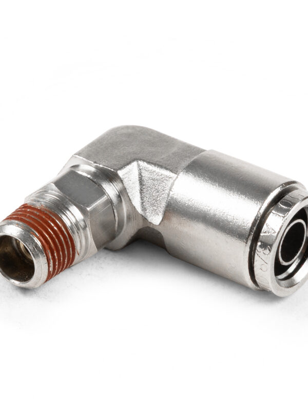 1/8" NPT to 3/8" Push Lock PTC Air Line 90 Degree Fitting