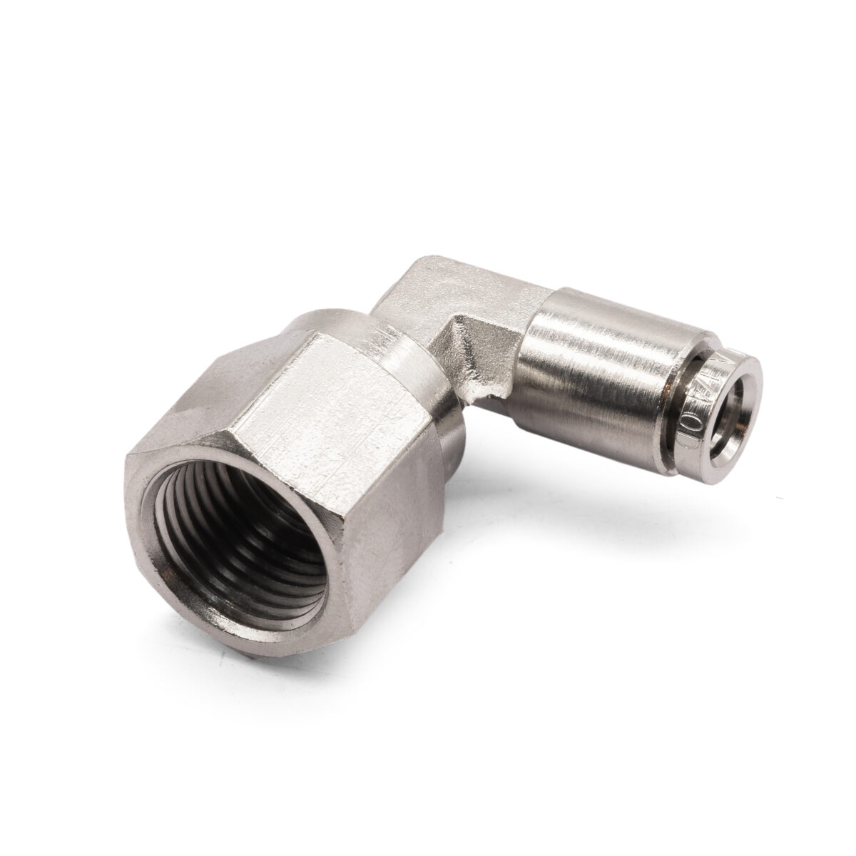 3/8" NPT to 1/4" Push Lock PTC Air Line 90 Degree Fitting