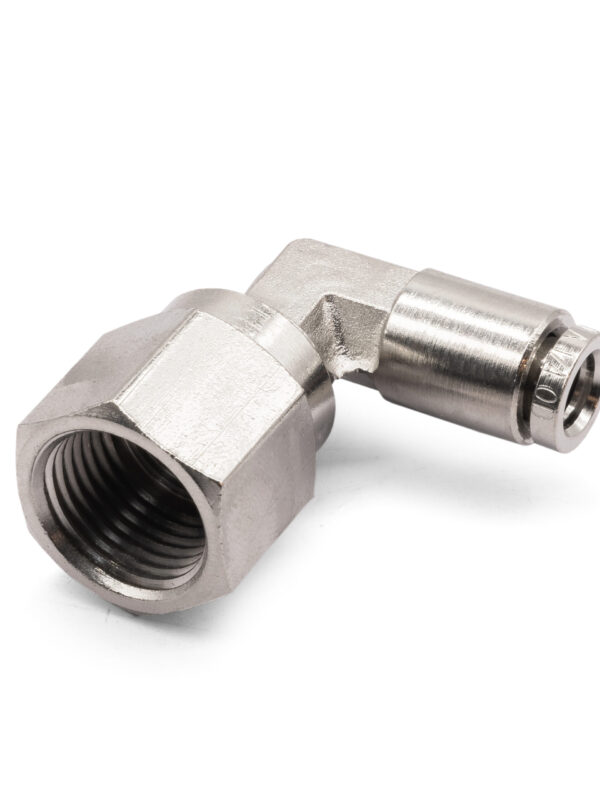 3/8" NPT to 1/4" Push Lock PTC Air Line 90 Degree Fitting