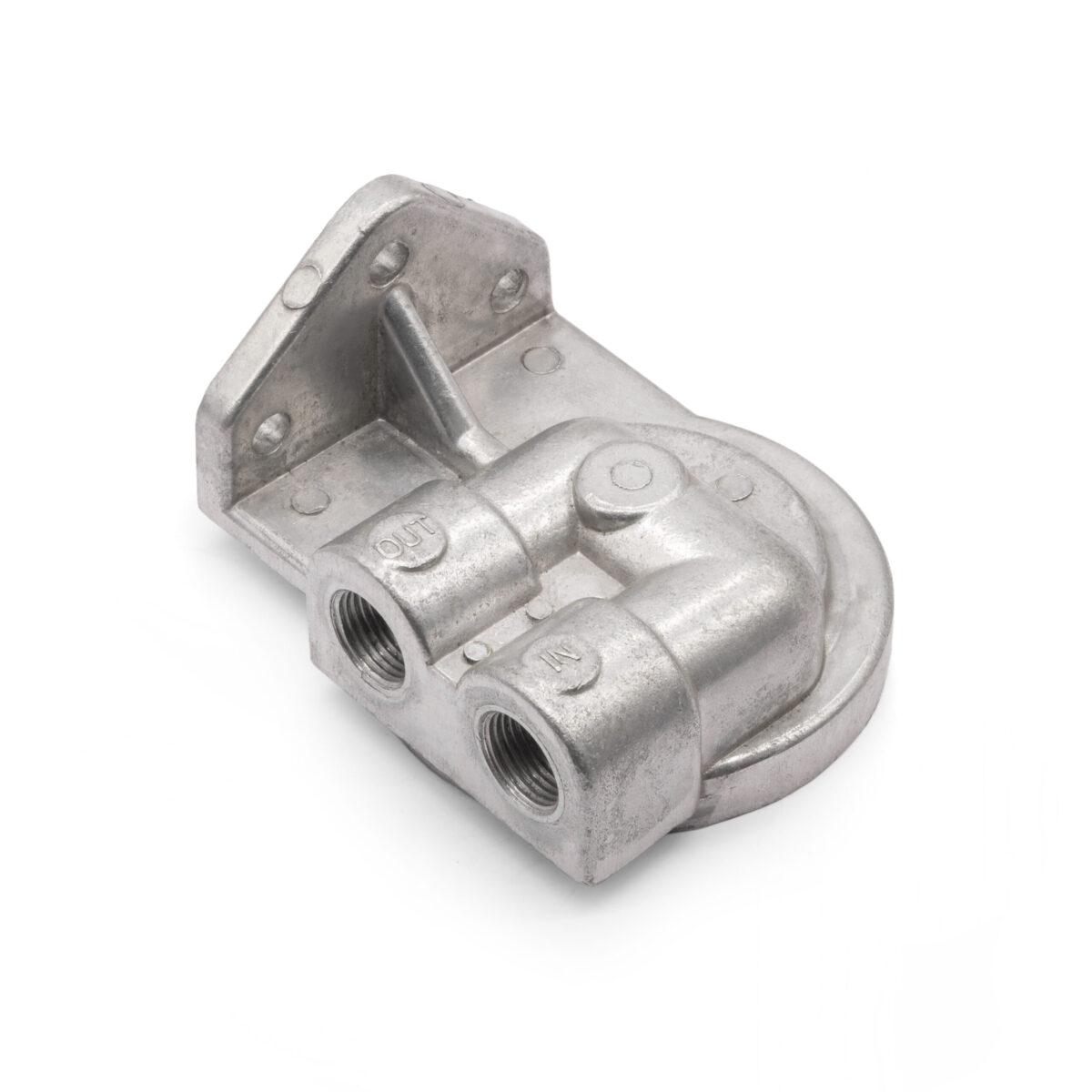 Remote Oil Filter Mount Head, Left Facing Ports