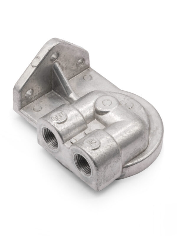 Remote Oil Filter Mount Head, Left Facing Ports