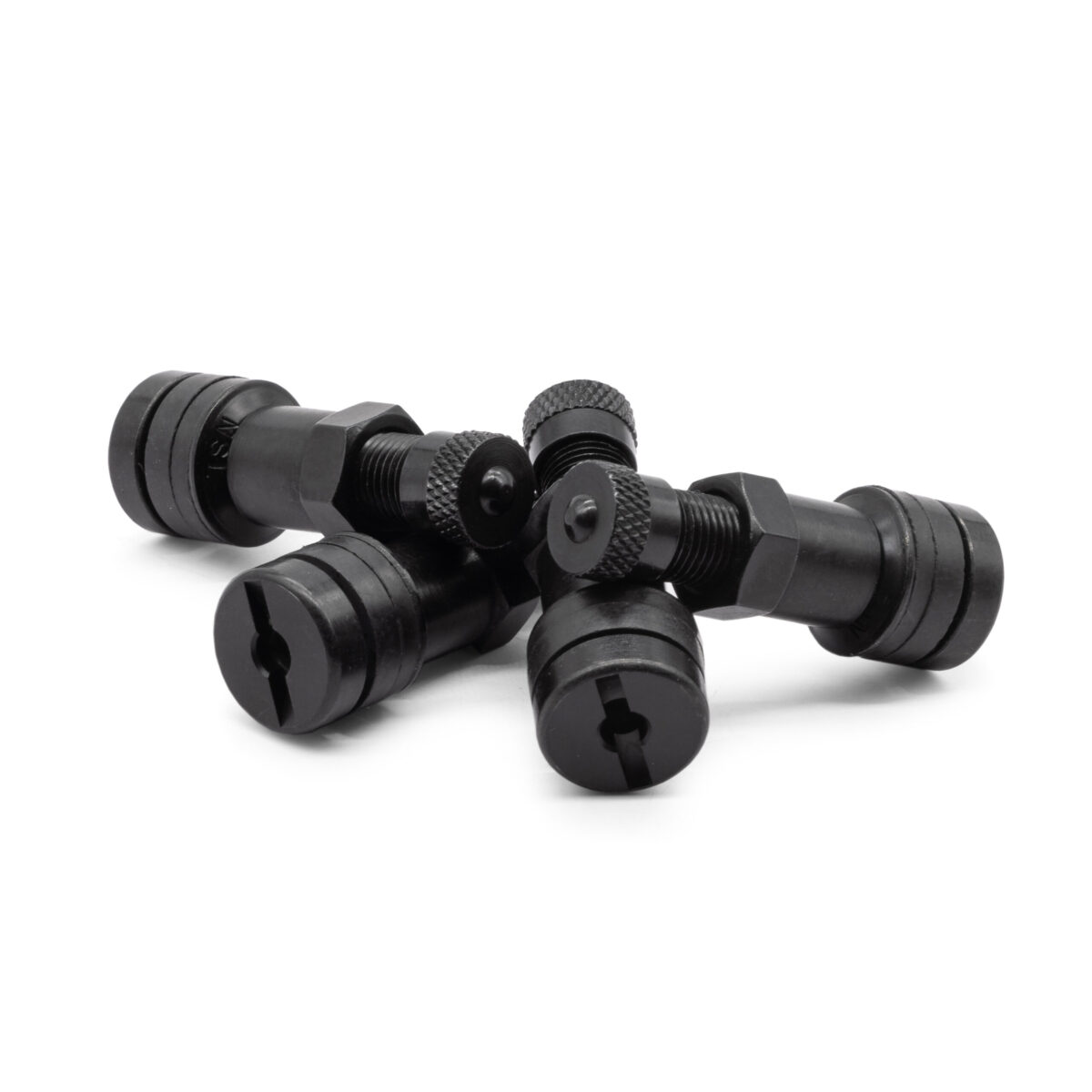 Black Bolt-in Wheel Valve Set, (8.3mm)