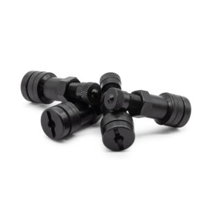 Black Bolt-in Wheel Valve Set, (8.3mm)