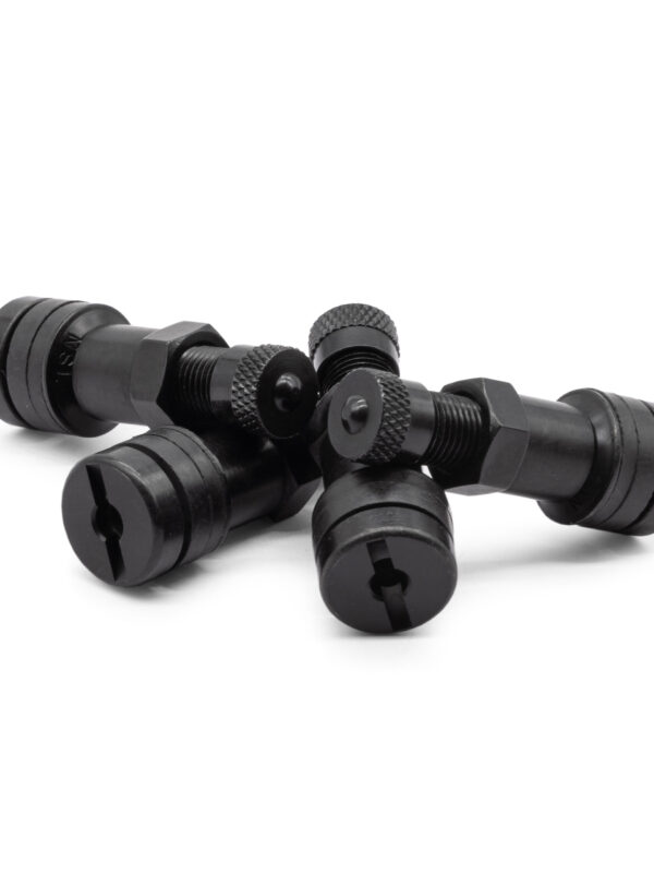 Black Bolt-in Wheel Valve Set, (8.3mm)