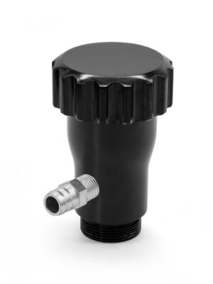 Billet Oil Filler Neck, with breather, Black Anodised