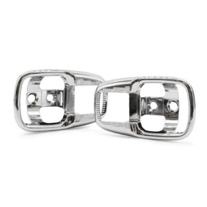 Chrome Door Inner Handle Escutcheon, for Single Lever Handles, Pair
