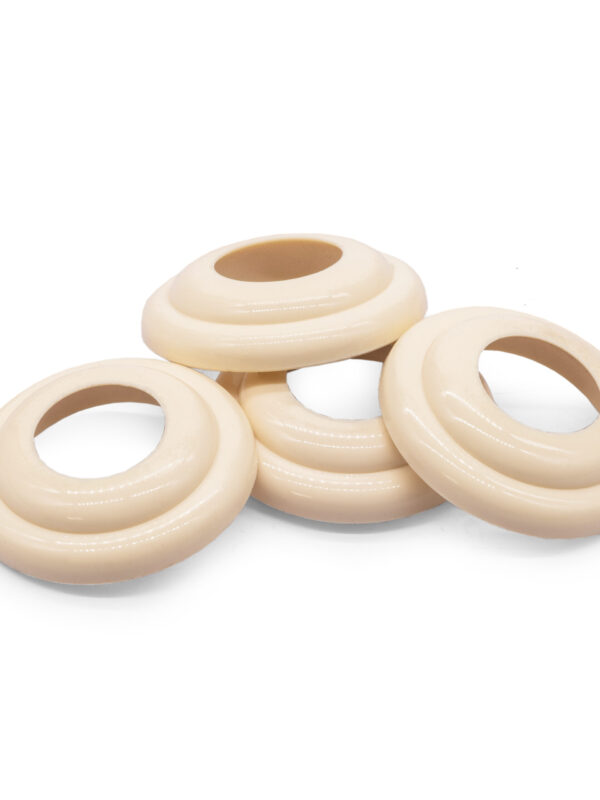 Door Handle Buffer / Escutcheon Set, Ivory, For Beetle 1945-1955