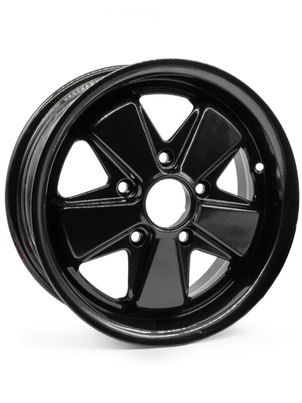 Gloss Black Fuch Staggered Wheel Set 4.5" / 6" Front / Rear (Set of 4 Wheels)