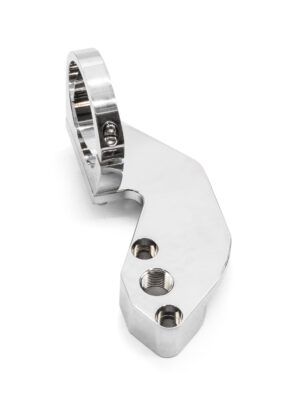 Chrome Billet Fuel Pump Block Off w Coil Clamp