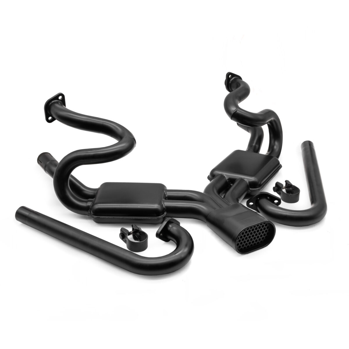 T1 Beetle / Ghia 1200cc Stainless Steel Sebring Style Exhaust System, Heat Resistant Coated