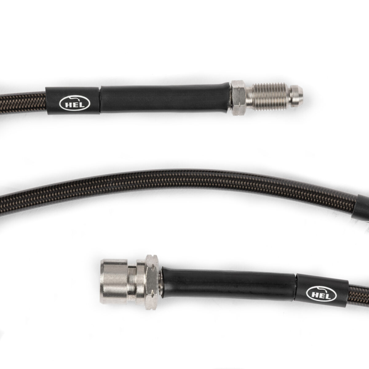 T1 1950-64 Beetle HEL Stainless Braided Front Brake Line, Drum, 470mm, Each