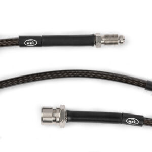 T2 1968-79 Bay Window Left Side HEL Stainless Braided Rear Brake Line, Drum, 290mm, Each