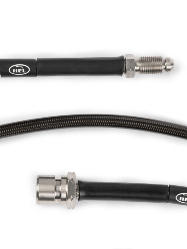 T1 1950-64 Beetle HEL Stainless Braided Front Brake Line, Drum, 470mm, Each