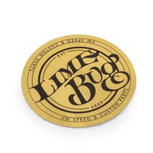 Limebug VW Classic Gold 2.5" Round Sticker / Decal