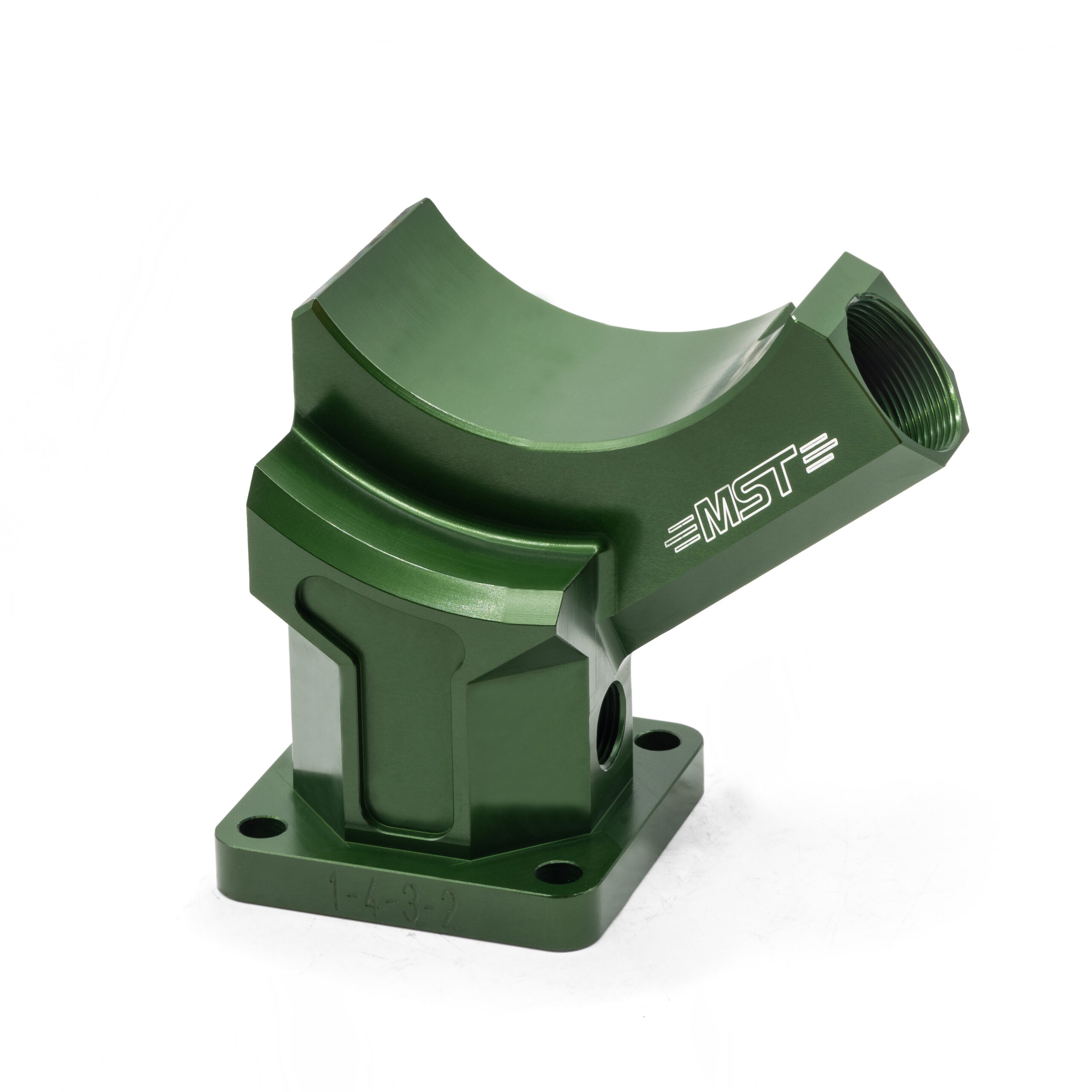 MST Billet Aluminum Alternator / Generator Stand Plinth, Kelly Green