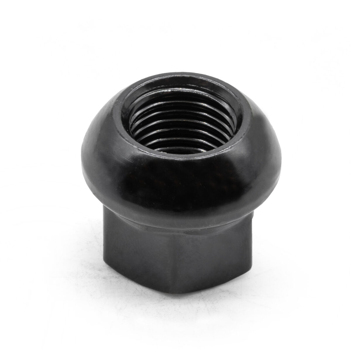 M14x1.5 Black Radiused Open Ended Wheel Nut
