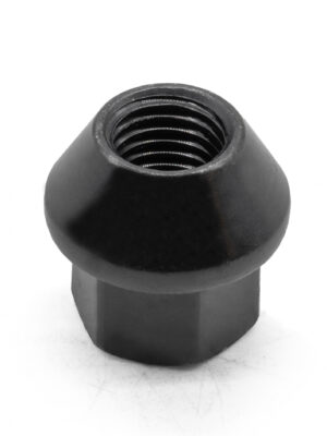 M12x1.5 Black Tapered Open Ended Wheel Nut