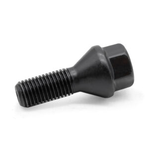 M12x1.5 Black Tapered Wheel Bolt 27mm