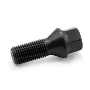 M14x1.5 Black Tapered Wheel Bolt 27mm