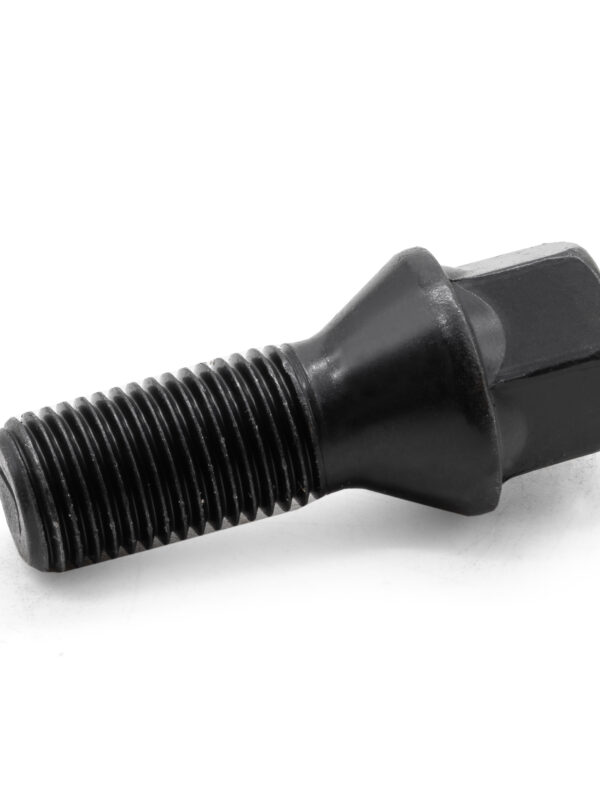M14x1.5 Black Tapered Wheel Bolt 27mm