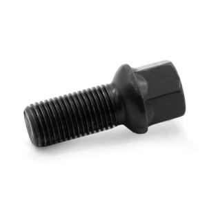 M14x1.5 Black Radiused Wheel Bolt 27mm