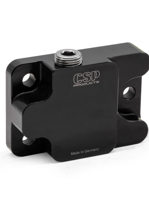 CSP Billet Black Oil Cooler Block off Plate, for T1 Engine