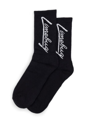 Limebug Official Black High Crew Socks, Pair