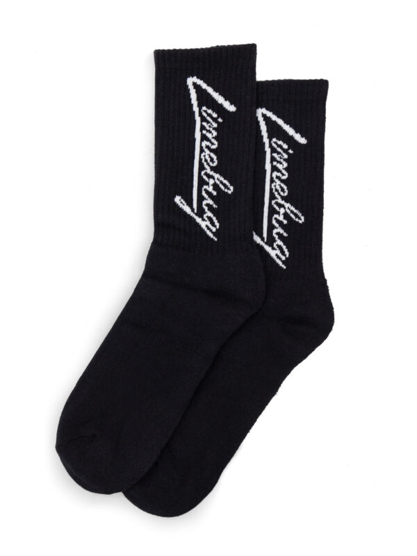 Limebug Official Black High Crew Socks, Pair