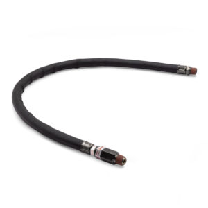Viair 24" Long Stainless Steel 1/4" Black Sleeve Braided Leader Hose w/ Check Valve