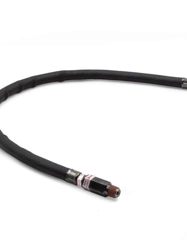 Viair 24" Long Stainless Steel 1/4" Black Sleeve Braided Leader Hose w/ Check Valve