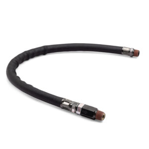 Viair 24" Long Stainless Steel 3/8" Black Sleeve Braided Leader Hose w/ Check Valve