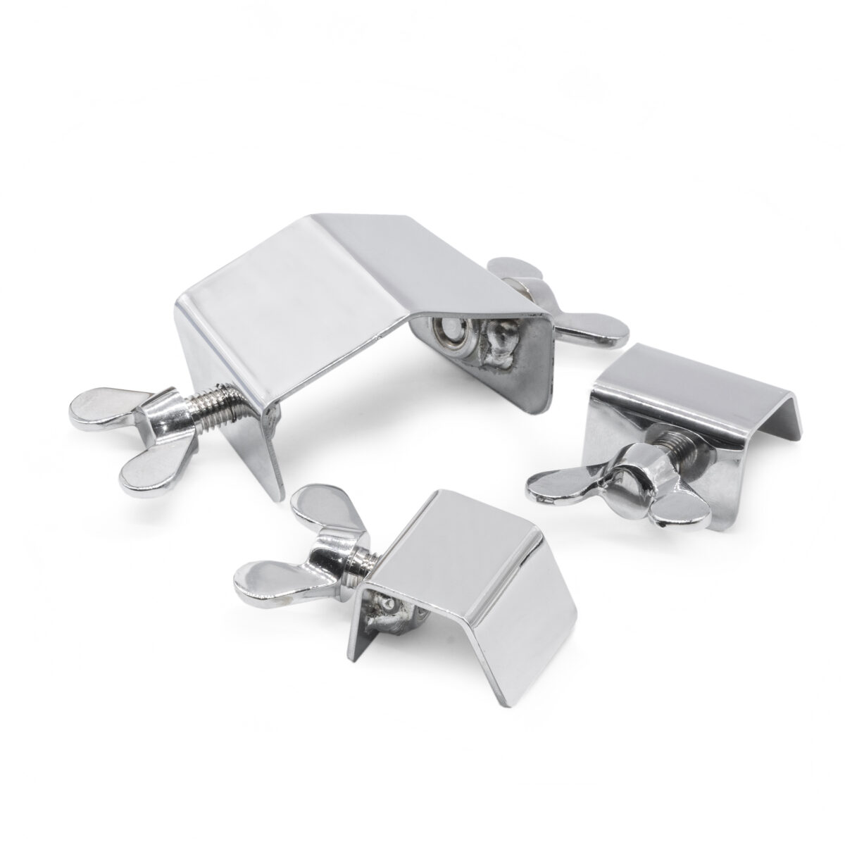 1955-67 Split Screen Chrome Centre Mount & Outer Body Brackets, for Front Safari Window