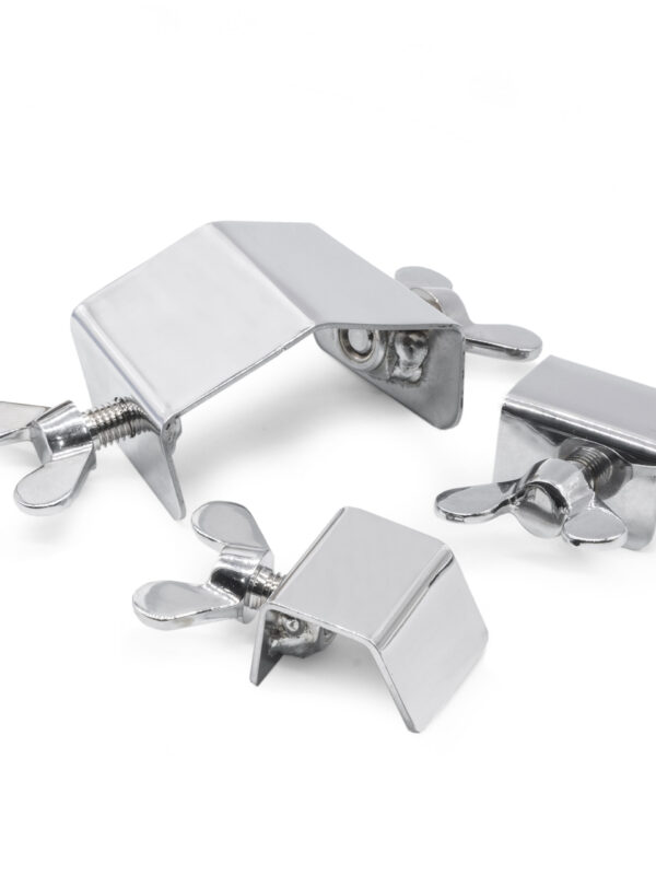 1955-67 Split Screen Chrome Centre Mount & Outer Body Brackets, for Front Safari Window