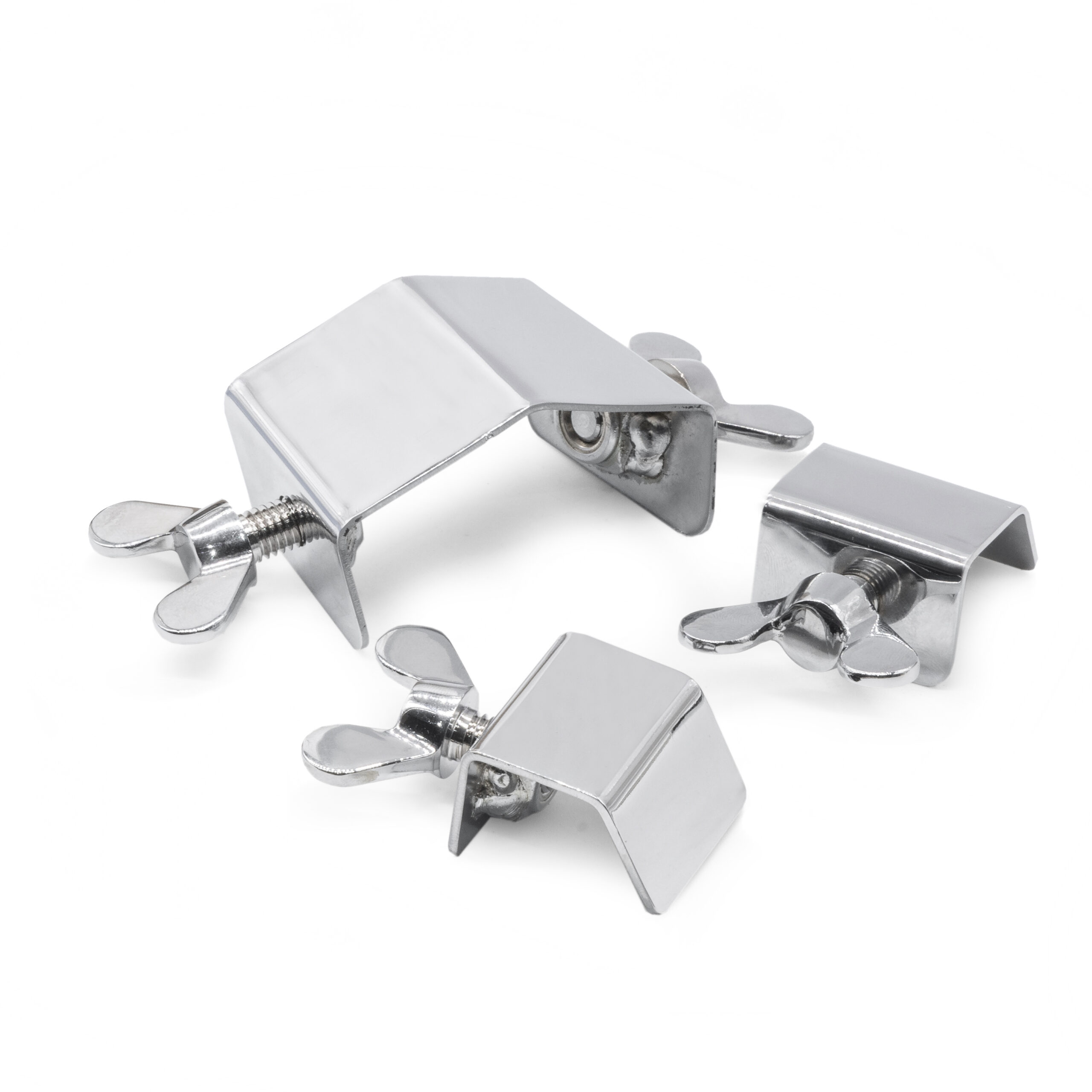 1955-67 Split Screen Chrome Centre Mount & Outer Body Brackets, for Front Safari Window