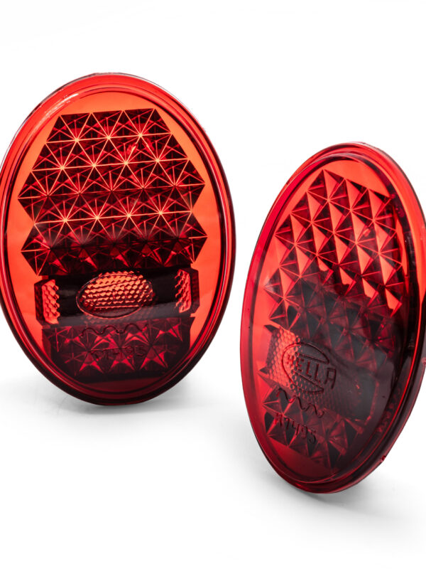 1952-55 Beetle "Heart" Taillight Lower Lenses Hella, Pair